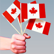 Canada Flags, Canada Paper Flags, Paper Stick Flags